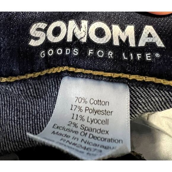 Sonoma Goods for Life Flexwear Denim Jeans Slim 16 70% Cotton 17% Polyester 11% - Picture 3 of 8